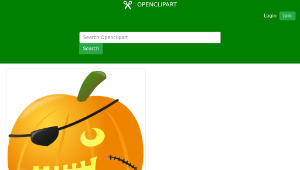 openclipart圖庫：Pirate pumpkin縮圖