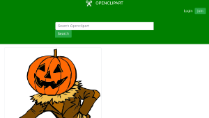 openclipart圖庫：Jack-'O-Lantern Costume