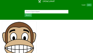 openclipart圖庫：Monkey Emoji - Happy縮圖