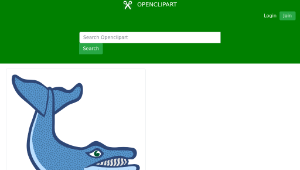 openclipart圖庫：whale - coloured-資源代表圖