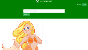 openclipart圖庫：Blonde Mermaid