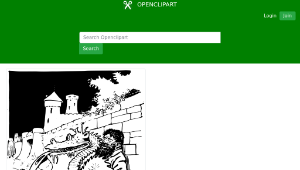 openclipart圖庫：Homeless Man and Dragon