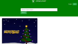 openclipart圖庫：Colour Christmas Tree Card