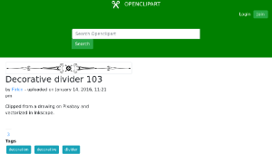 openclipart圖庫：Decorative divider 103縮圖