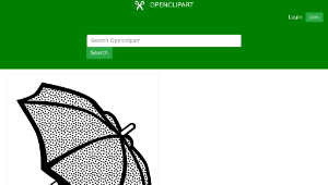 openclipart圖庫：umbrella - lineart縮圖