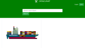 openclipart圖庫：Container Ship 