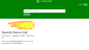 openclipart圖庫：Speedy flame trail