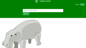 openclipart圖庫：hippopotamus
