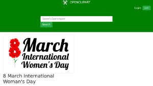 openclipart圖庫：8 March International Woman's Day縮圖