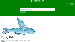 openclipart圖庫：Flying Fish縮圖