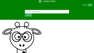 openclipart圖庫：Giraffe line art-資源代表圖