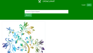 openclipart圖庫：Colorful Floral Tree 2-資源代表圖