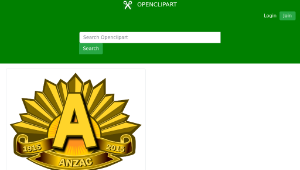 openclipart圖庫：Anzac Logo 1915-2015縮圖