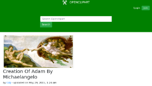 openclipart圖庫：Creation Of Adam By Michaelangelo-資源代表圖