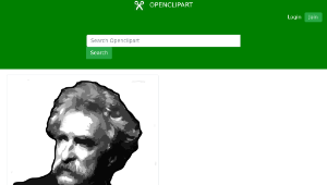 openclipart圖庫：Mark Twain Gray縮圖