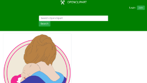 openclipart圖庫：Mother Baby Vintage縮圖