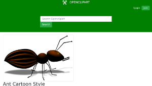openclipart圖庫：Ant Cartoon Style縮圖