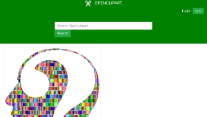 openclipart圖庫：Chromatic Mosaic Question Head-資源代表圖
