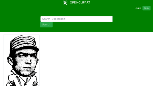 openclipart圖庫：Odd Baseball Player縮圖