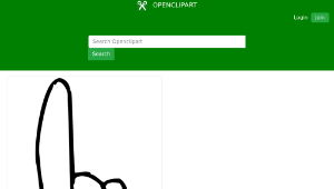 openclipart圖庫：Pointing Hand.縮圖