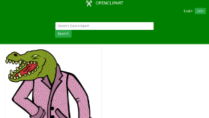 openclipart圖庫：Stylish lizard person縮圖