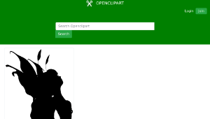 openclipart圖庫：Female Fairy Silhouette 2縮圖
