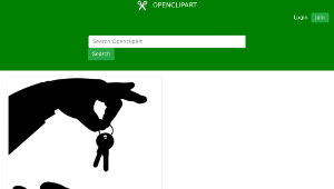 openclipart圖庫：Hands Dangling Keys Silhouette縮圖