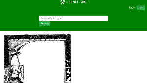 openclipart圖庫：Santa Poster Frame縮圖
