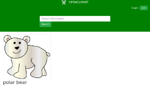 openclipart圖庫：polar bear縮圖