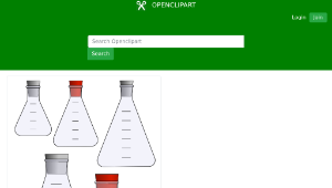 openclipart圖庫：Erlenmeyerkolben mit Stopfen縮圖