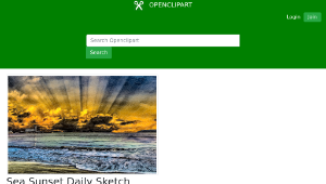 openclipart圖庫：Sea Sunset Daily Sketch縮圖