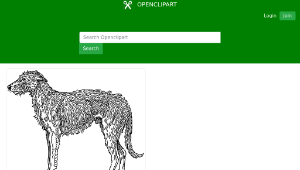openclipart圖庫：deerhound-資源代表圖