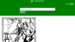 openclipart圖庫：Man Camping縮圖