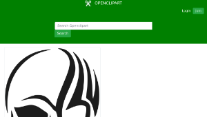 openclipart圖庫：Tribal Skull Silhouette縮圖