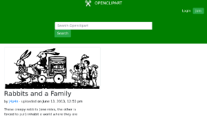 openclipart圖庫：Rabbits and a Family