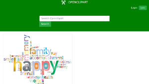 openclipart圖庫：Prismatic Happy Family Word Cloud 2 No Background