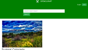 openclipart圖庫：Surreal Colorado Landscape縮圖