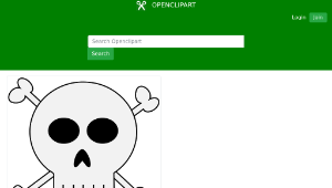 openclipart圖庫：Punk Skull Crossbones-資源代表圖