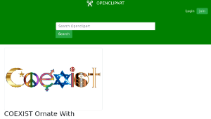 openclipart圖庫：COEXIST Ornate With Stroke-資源代表圖