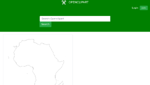 openclipart圖庫：Afrika-outline-資源代表圖