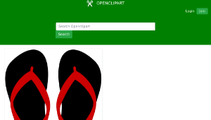openclipart圖庫：Flipflops Black and Red縮圖