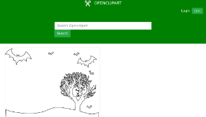 openclipart圖庫：Halloween Landscape Coloring Page