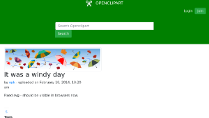 openclipart圖庫：It was a windy day縮圖