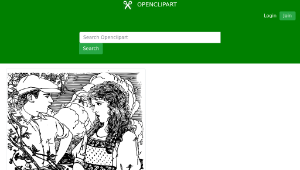 openclipart圖庫：Young Love - Couple縮圖