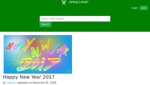 openclipart圖庫：Happy New Year 2017-資源代表圖