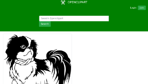 openclipart圖庫：Japanese Chin Dog Line Art縮圖