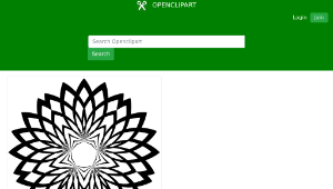 openclipart圖庫：Flower Line Art 8縮圖