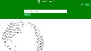 openclipart圖庫：Binary Globe-資源代表圖