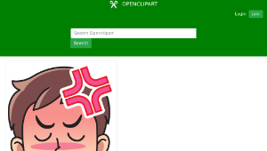 openclipart圖庫：Business man - angry