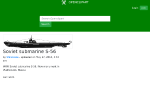 openclipart圖庫：Soviet submarine S-56縮圖